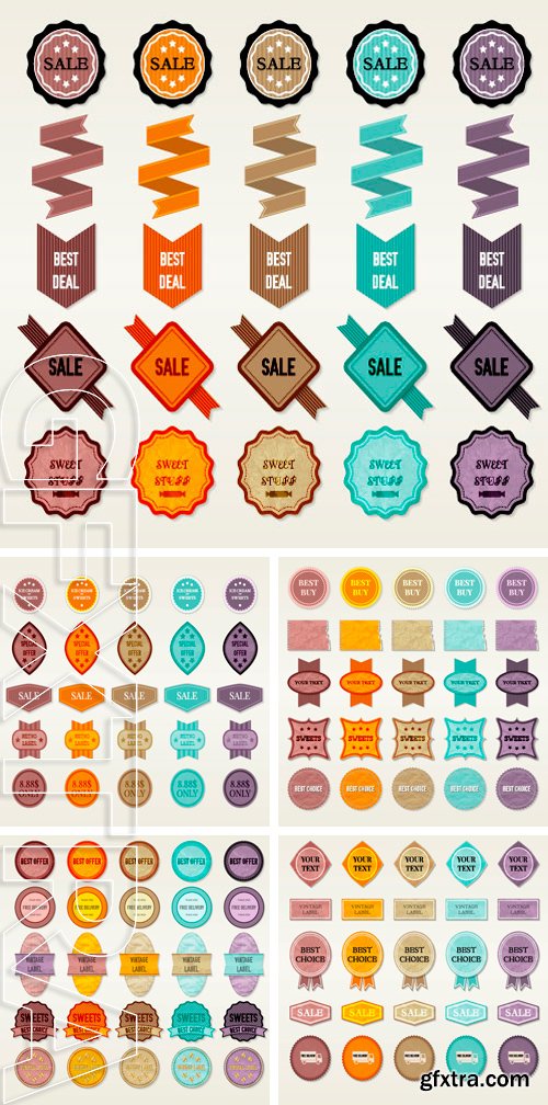 Stock Vectors - Vintage elements set