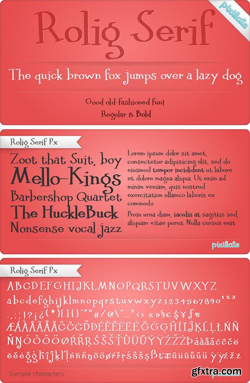 Pixilate - All 12 Typefaces 37xOTF $375