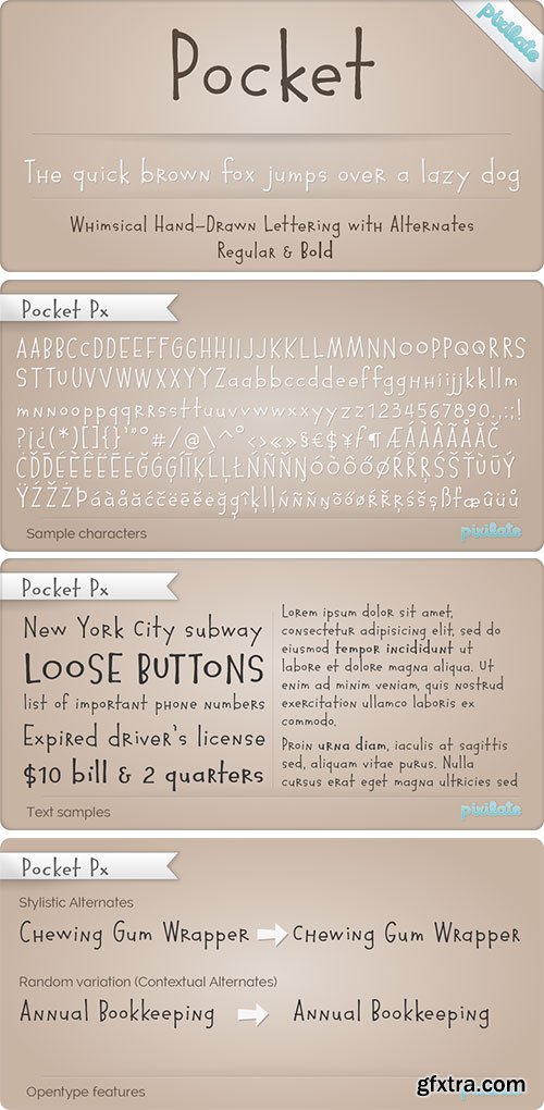 Pixilate - All 12 Typefaces 37xOTF $375