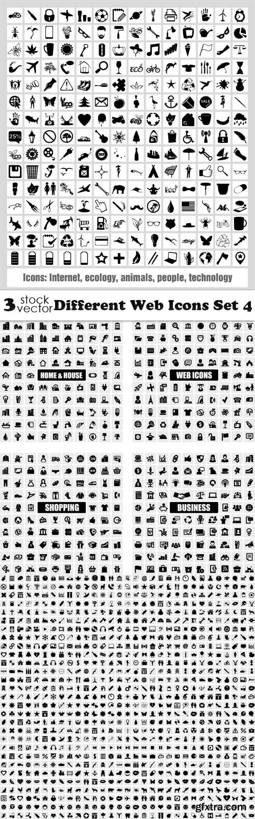 Vectors - Different Web Icons Set 4