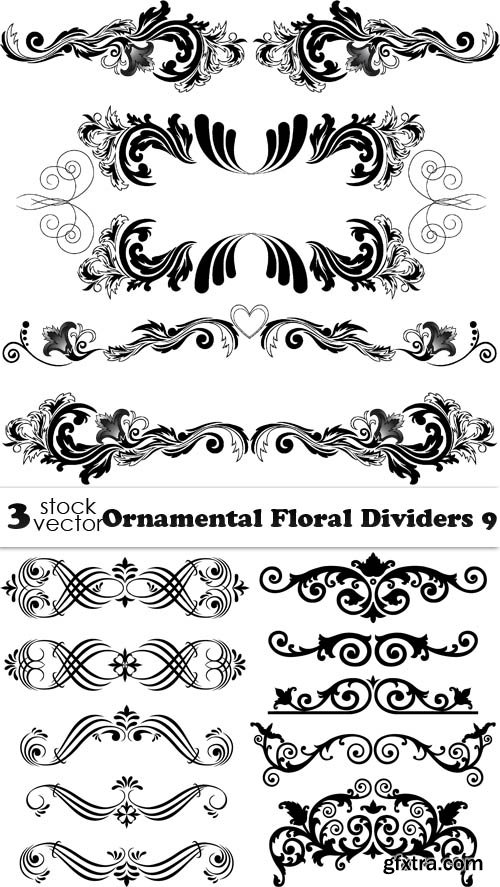 Vectors - Ornamental Floral Dividers 9