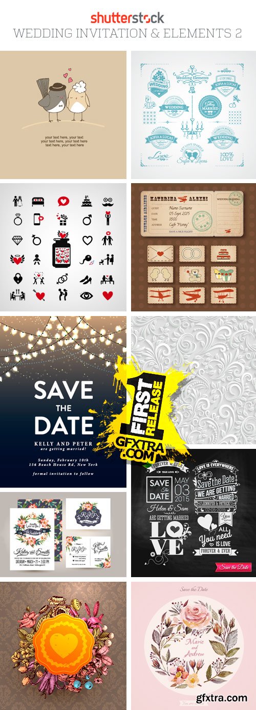 Amazing SS - Wedding Invitation & Elements 2, 25xEPS