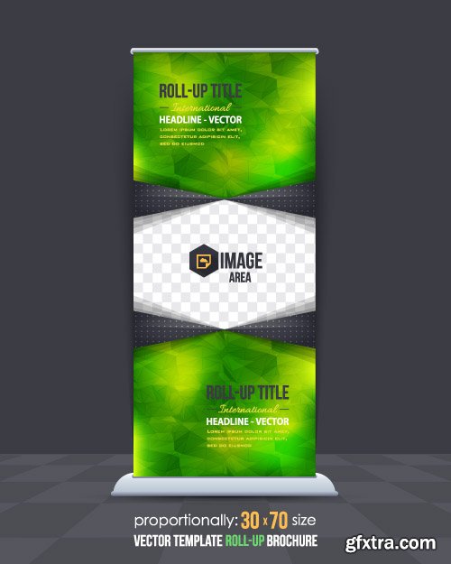 Business brochure and advertising roll-Up banner vector