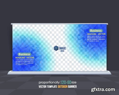 Business brochure and advertising roll-Up banner vector