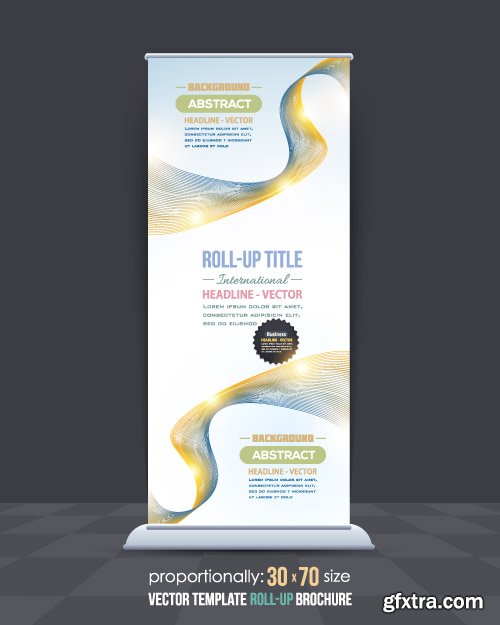 Business brochure and advertising roll-Up banner vector