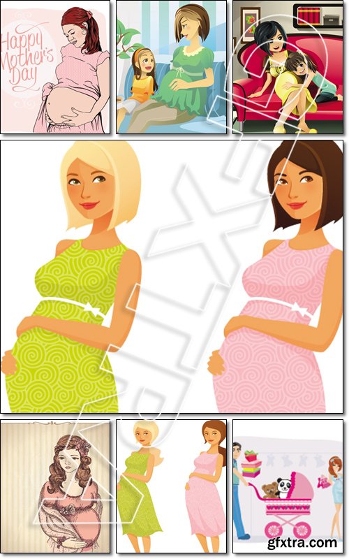 Pregnant mother - Vector