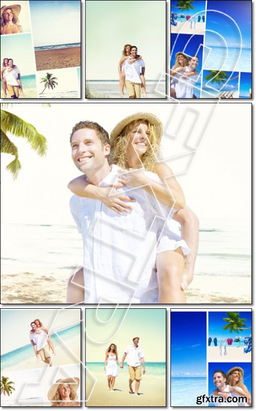 Honeymoon Couple Romantic Summer Beach Concept - Stock photo