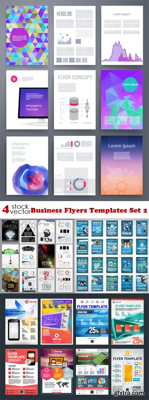 Vectors - Business Flyers Templates Set 2