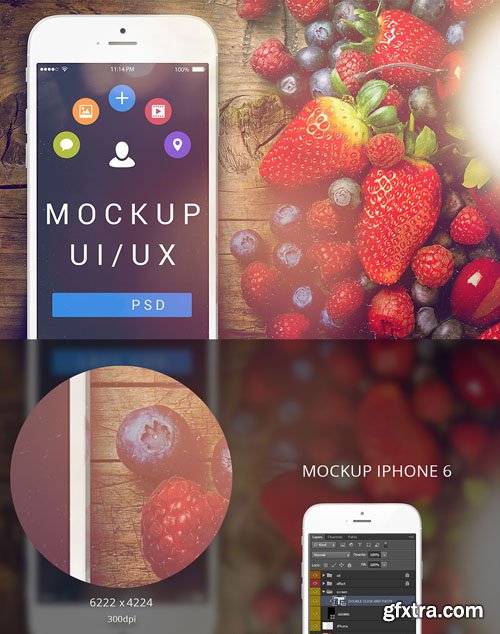 iPhone 6 Quality PSD Mock-Up Template