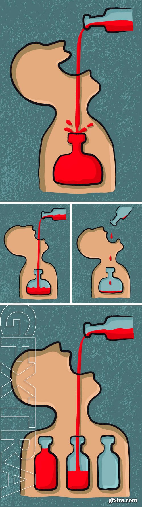 Stock Vectors - Drinking alcohol. Vectoc illustration