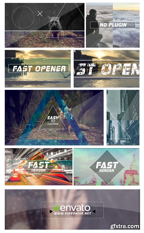 Videohive Fast Glitch Opener 11733936