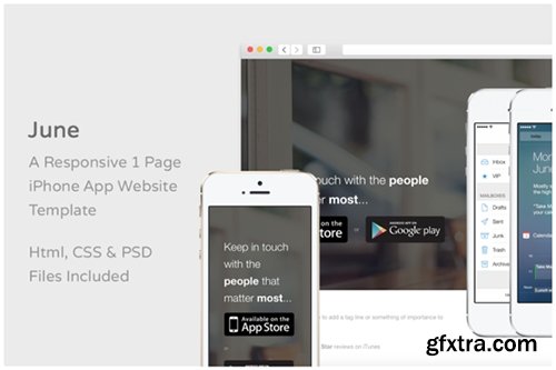 June - iPhone App Website Template - CM 7745