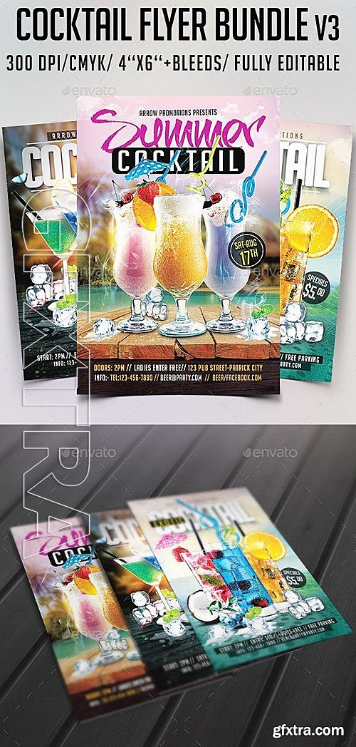 GraphicRiver - Cocktail Flyer Bundle V3 12297983