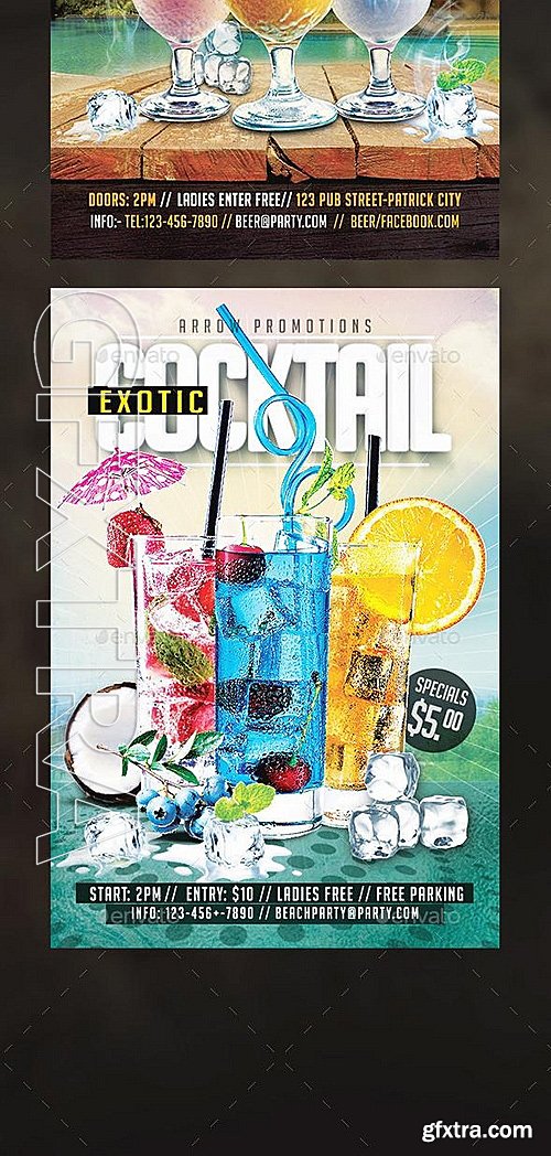 GraphicRiver - Cocktail Flyer Bundle V3 12297983