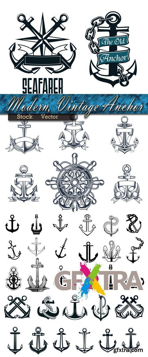 Modern and ancient icons of Anchors