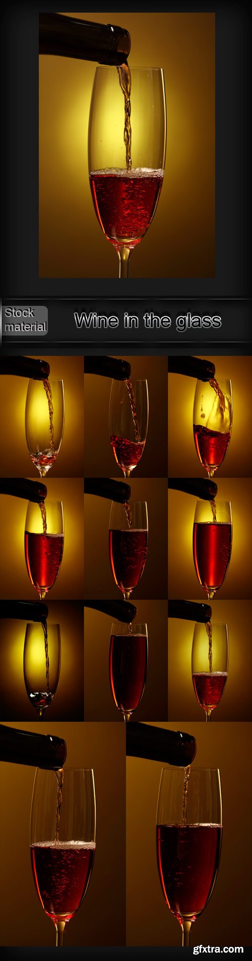 Wine in the glass raster graphics