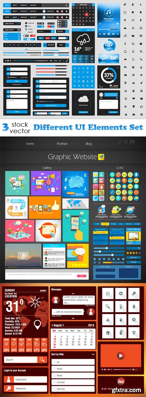 Vectors - Different UI Elements Set