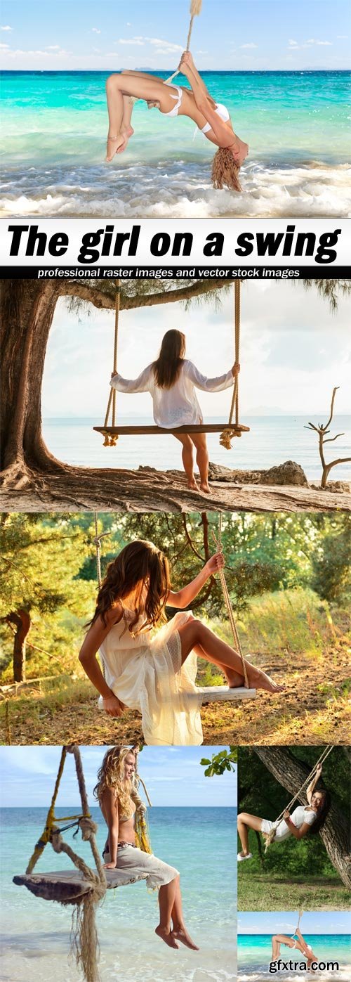 The girl on a swing