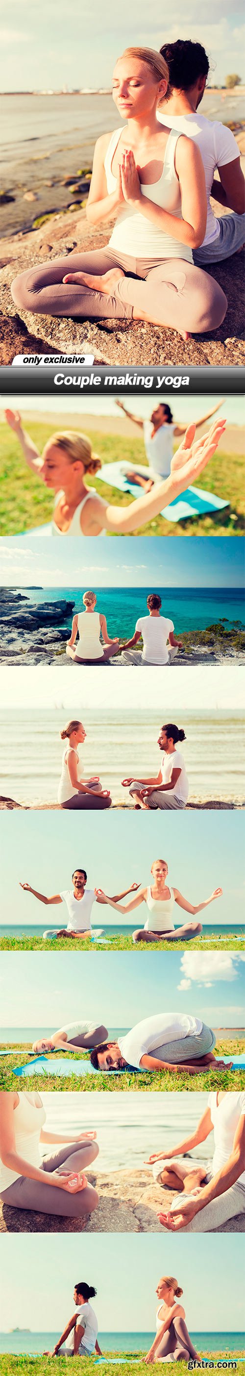 Couple making yoga - 8 UHQ JPEG