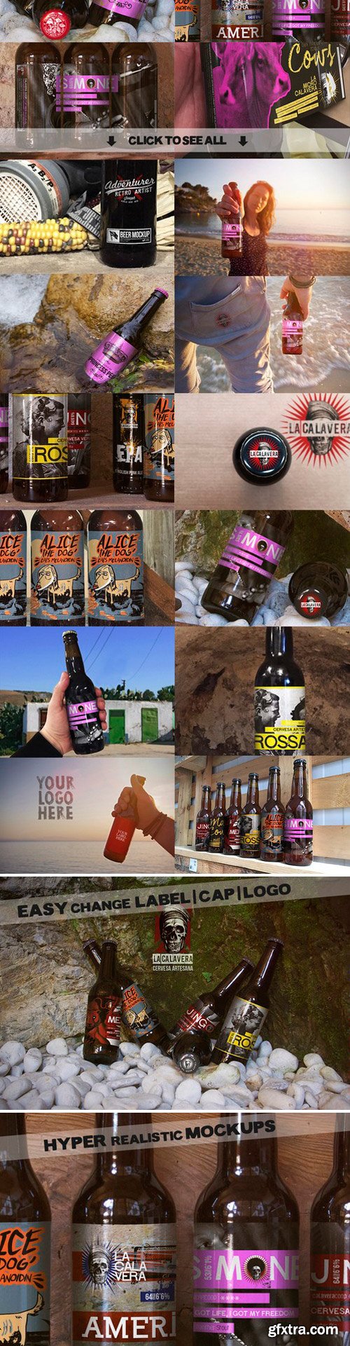 CM - 16 Beer Mockups Bundle