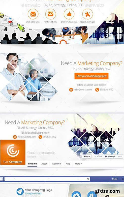 GraphicRiver Multipurpose Facebook Covers Bundle 48 PSD 12050886