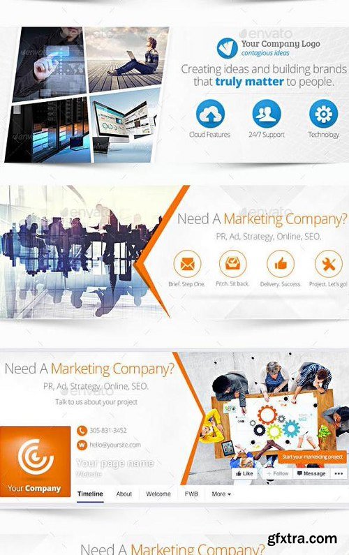 GraphicRiver Multipurpose Facebook Covers Bundle 48 PSD 12050886