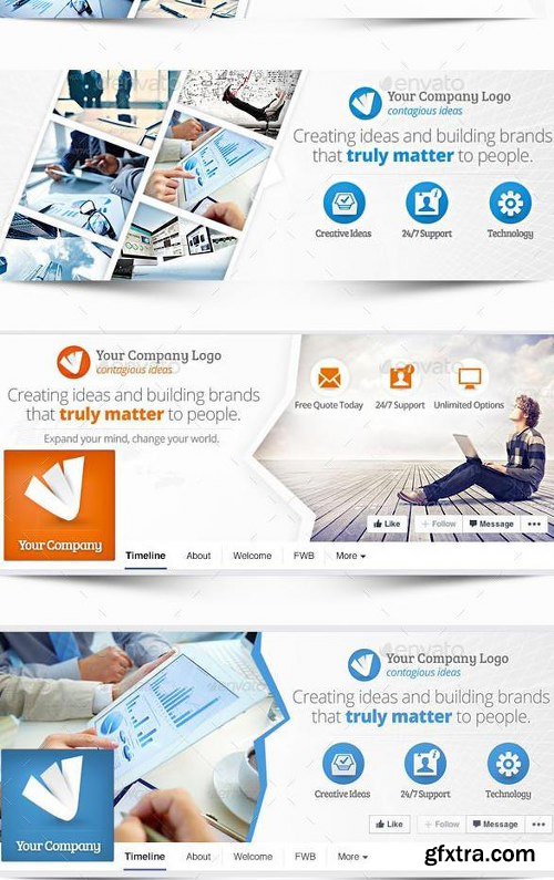 GraphicRiver Multipurpose Facebook Covers Bundle 48 PSD 12050886