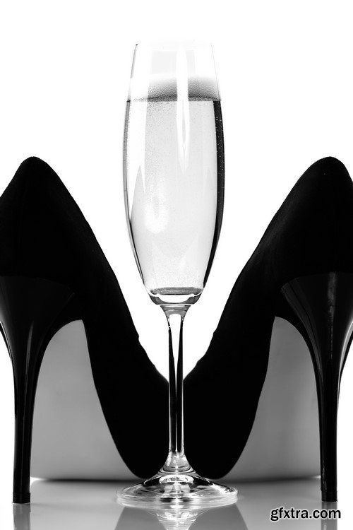 Shoes and glass