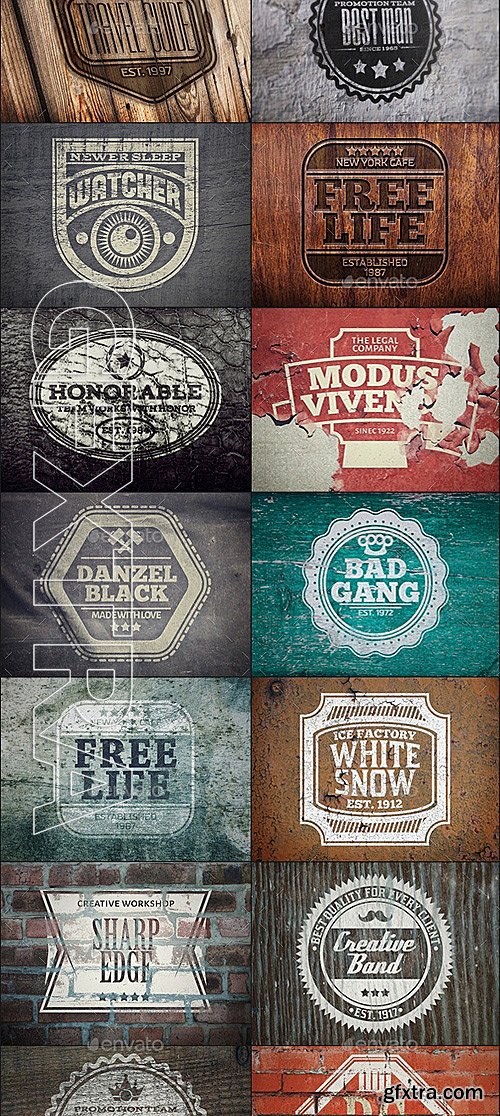 GraphicRiver - 45 Vintage Logo Mock-Ups. Bundle v1 12343351