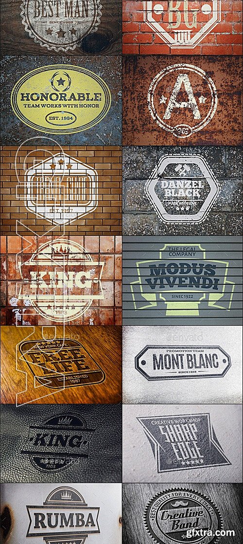 GraphicRiver - 45 Vintage Logo Mock-Ups. Bundle v1 12343351