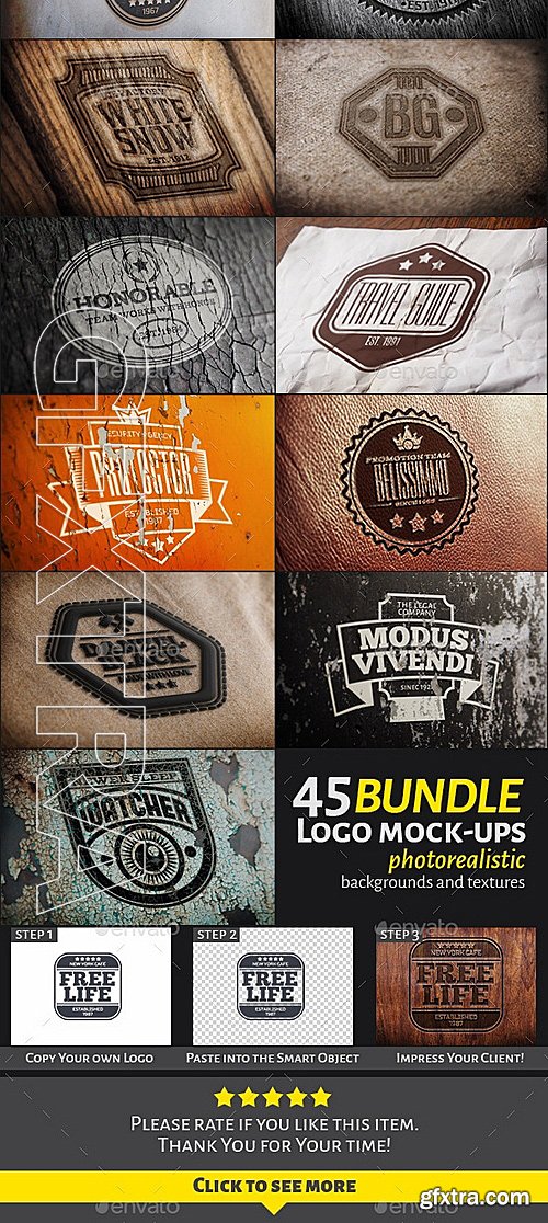 GraphicRiver - 45 Vintage Logo Mock-Ups. Bundle v1 12343351