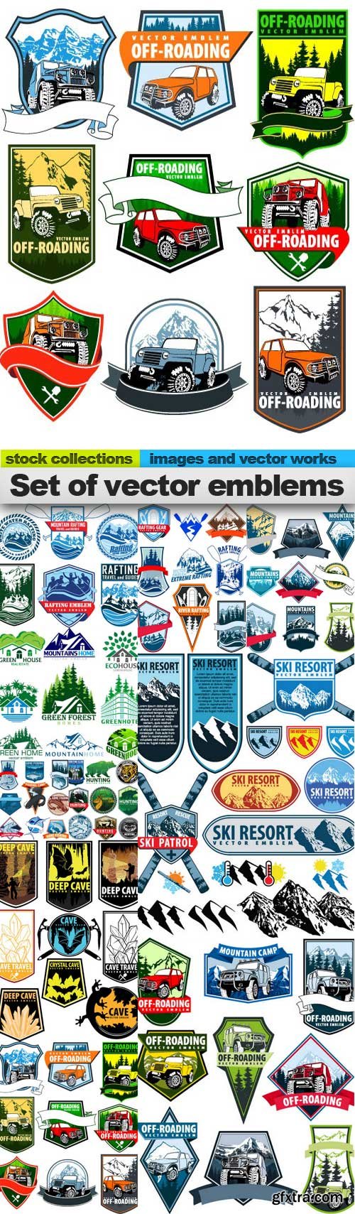 Set of vector emblems, 10 x EPS