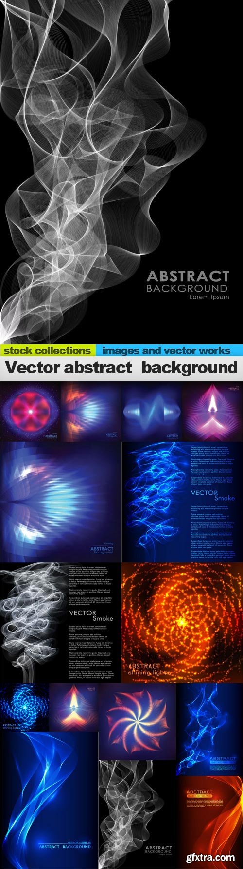 Vector abstract background, 15 x EPS