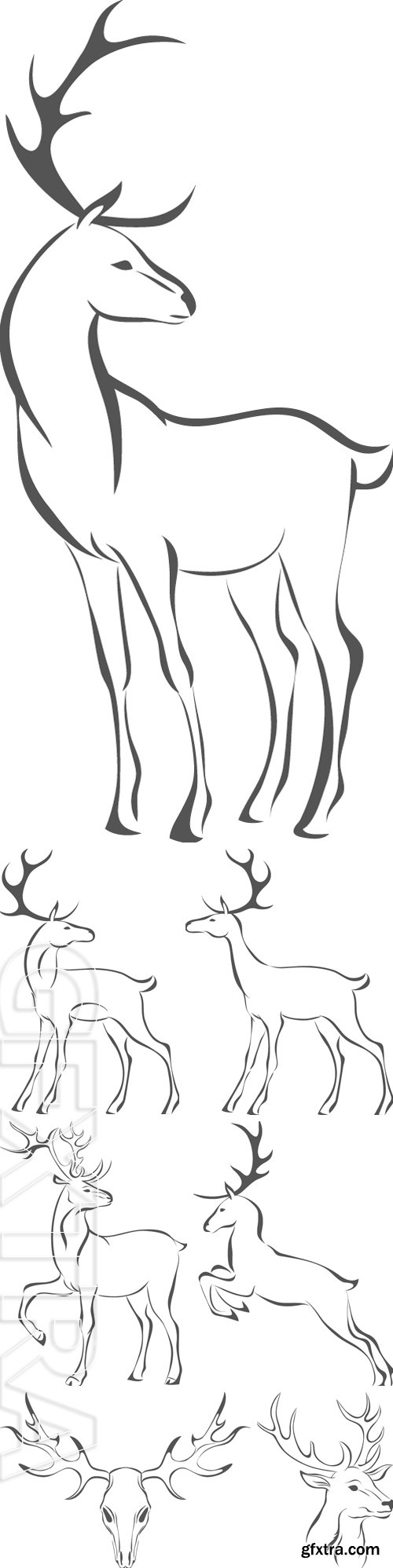 Stock Vectors - Stylized deer isolated on white background