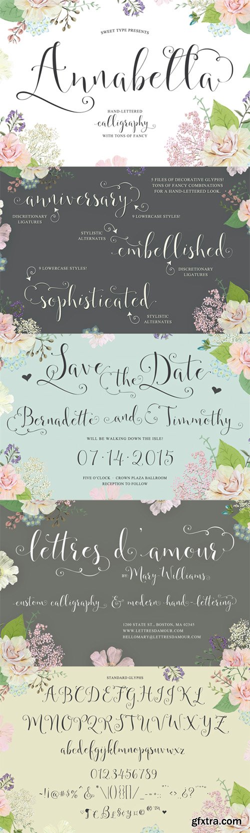 CM Annabella Calligraphy Script Font 333945