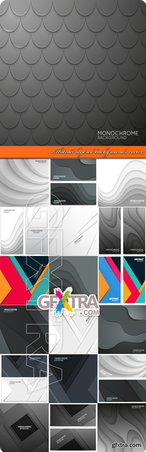 Abstract layered backgrounds vector