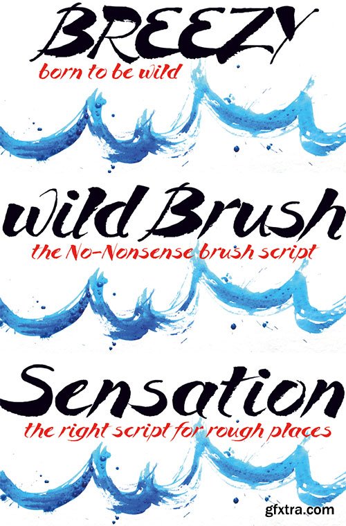 Breezy - Brush Script with Very Expressive Strokes & Surprising Connections