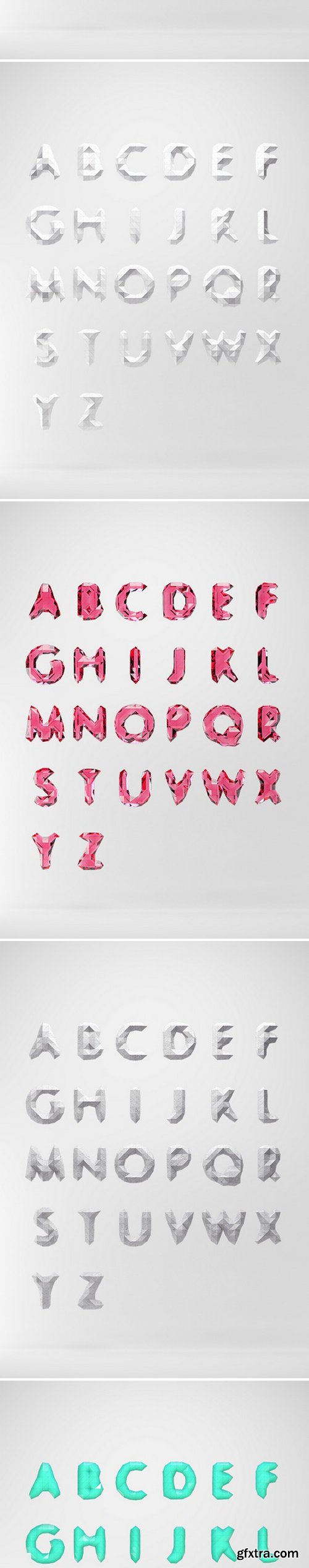 Low Poly Font