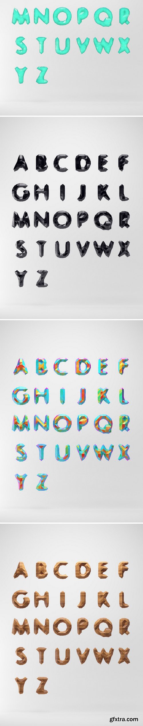 Low Poly Font