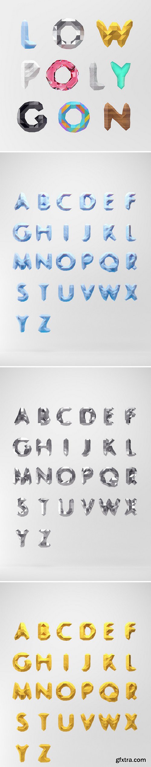 Low Poly Font