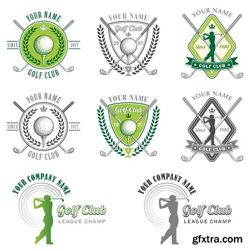 Golf Club Elegant Logos - 5 EPS