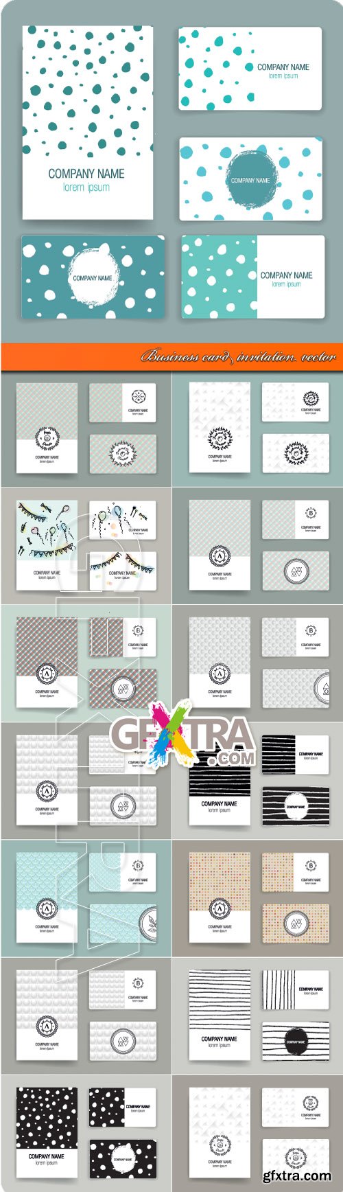 Business card invitation vector