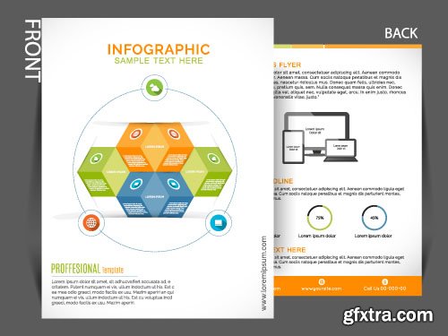 Business flyer brochure or magazine cover vector