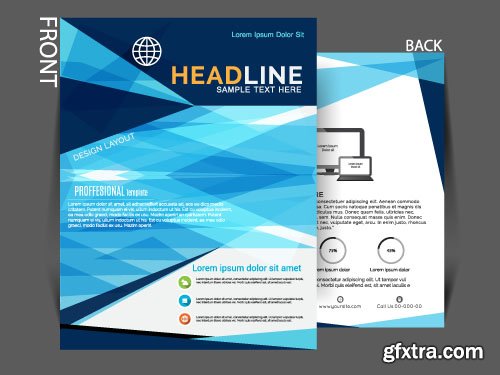 Business flyer brochure or magazine cover vector