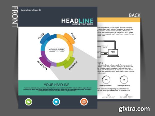 Business flyer brochure or magazine cover vector