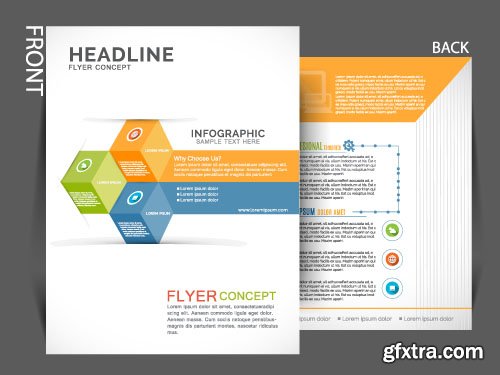 Business flyer brochure or magazine cover vector