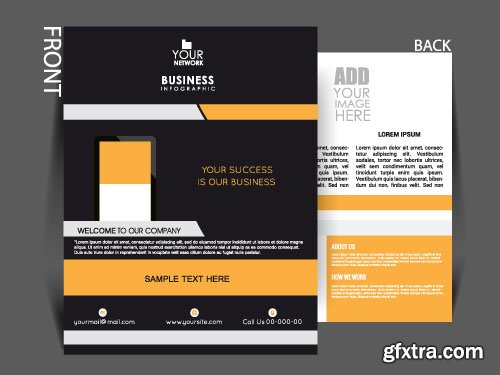 Business flyer brochure or magazine cover vector