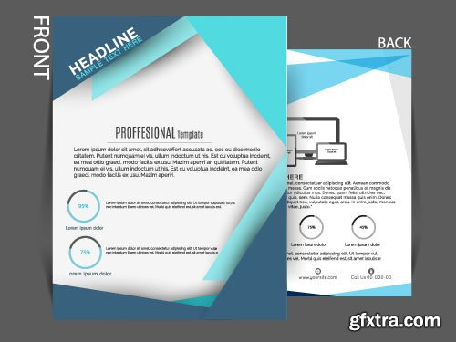 Business flyer brochure or magazine cover vector