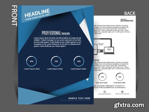 Business flyer brochure or magazine cover vector