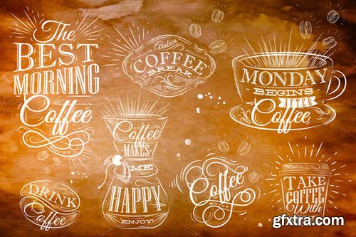 CreativeMarket Coffee Symbols 333409